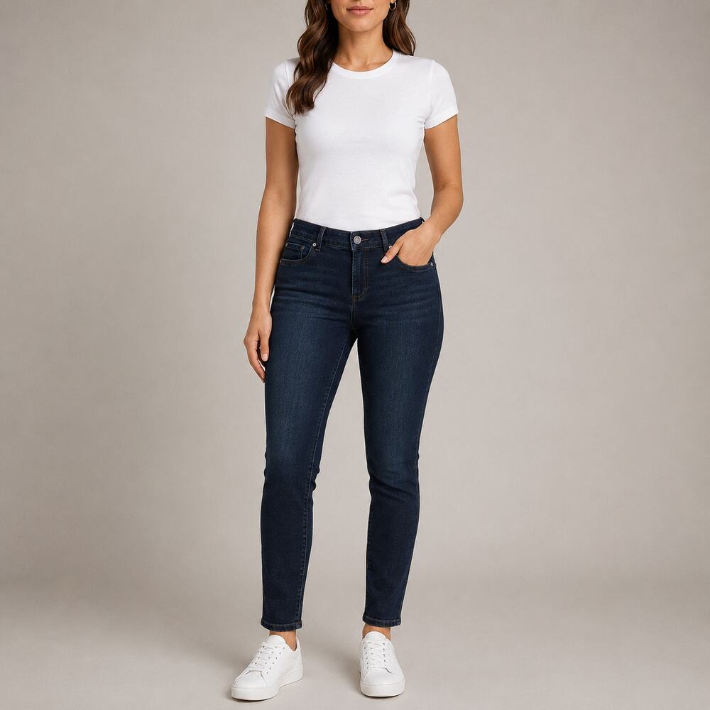 Ecru Buckley High Rise Skinny Ankle Jeans Dark Wash Distressed Women Size 10